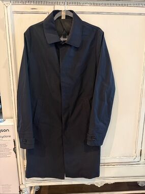Zara Men's Navy Trench Coat